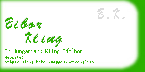 bibor kling business card